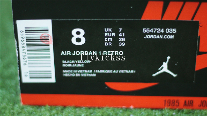 Air Jordan 1 BMP New Love Black Yellow